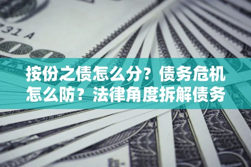 济南按份之债怎么分？债务危机怎么防？法律角度拆解债务分配与风险自保指南