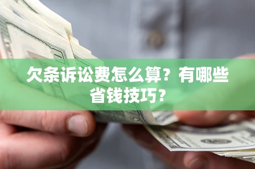 济南欠条诉讼费怎么算？有哪些省钱技巧？